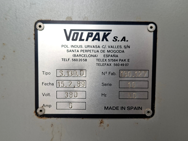 Ensacheuse verticale Volpak S-130 D - Automatisation Omron + PLC Omron
