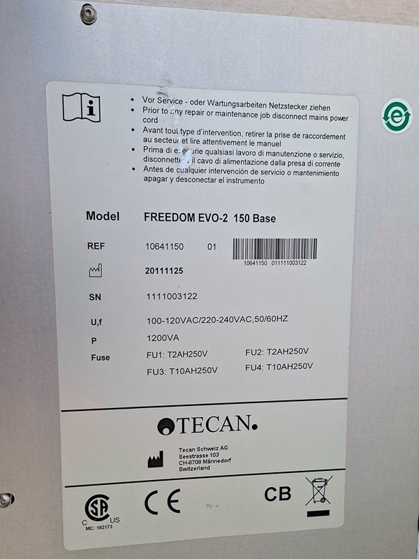 TECAN Freedom EVO-2 150 Base avec 8 becs - 2011