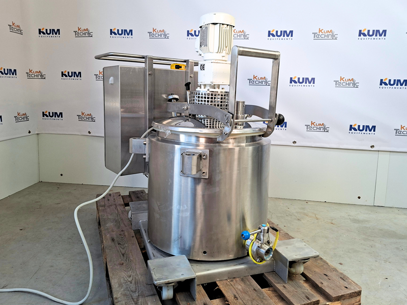 Cuve inox chauffante avec agitateur – ± 100 L